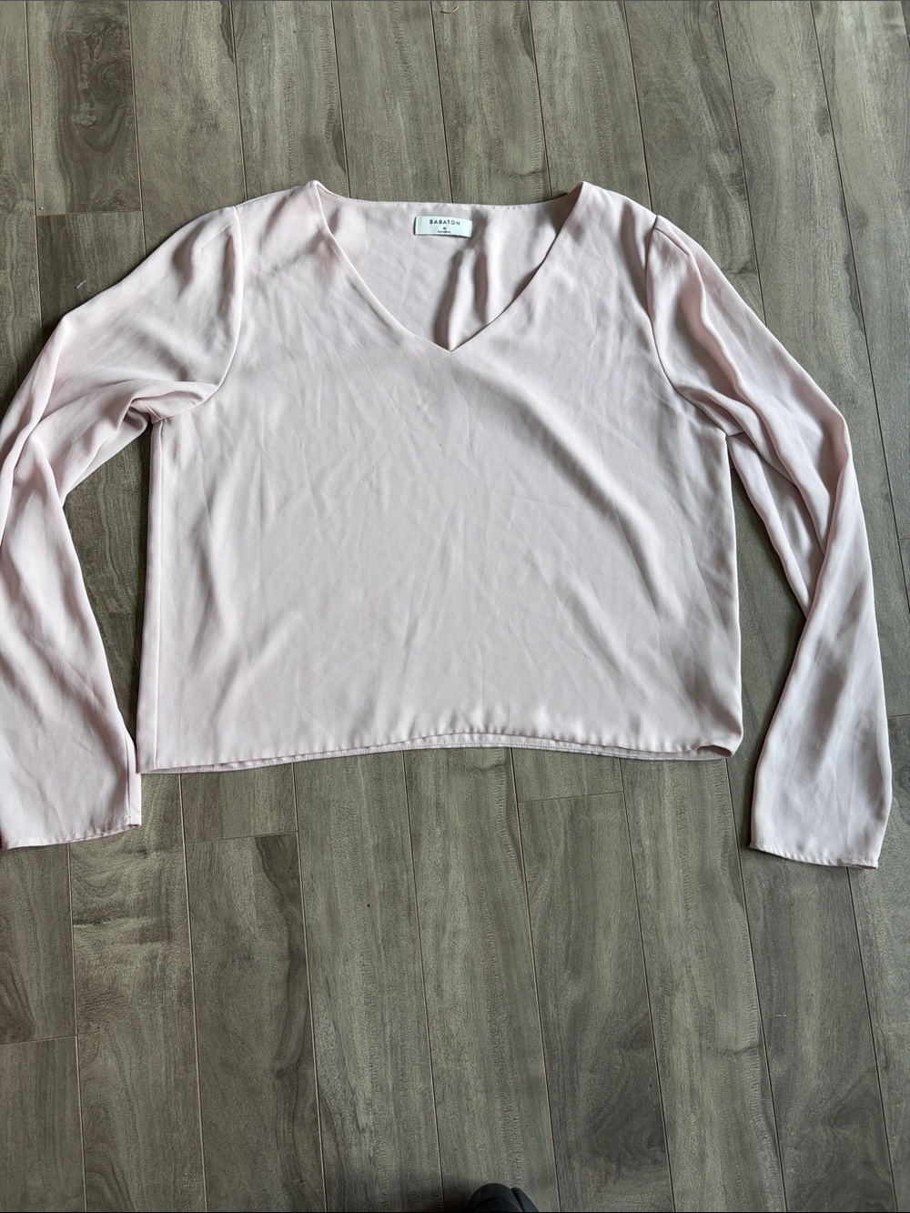 Aritzia Babaton Light Pink Shirt